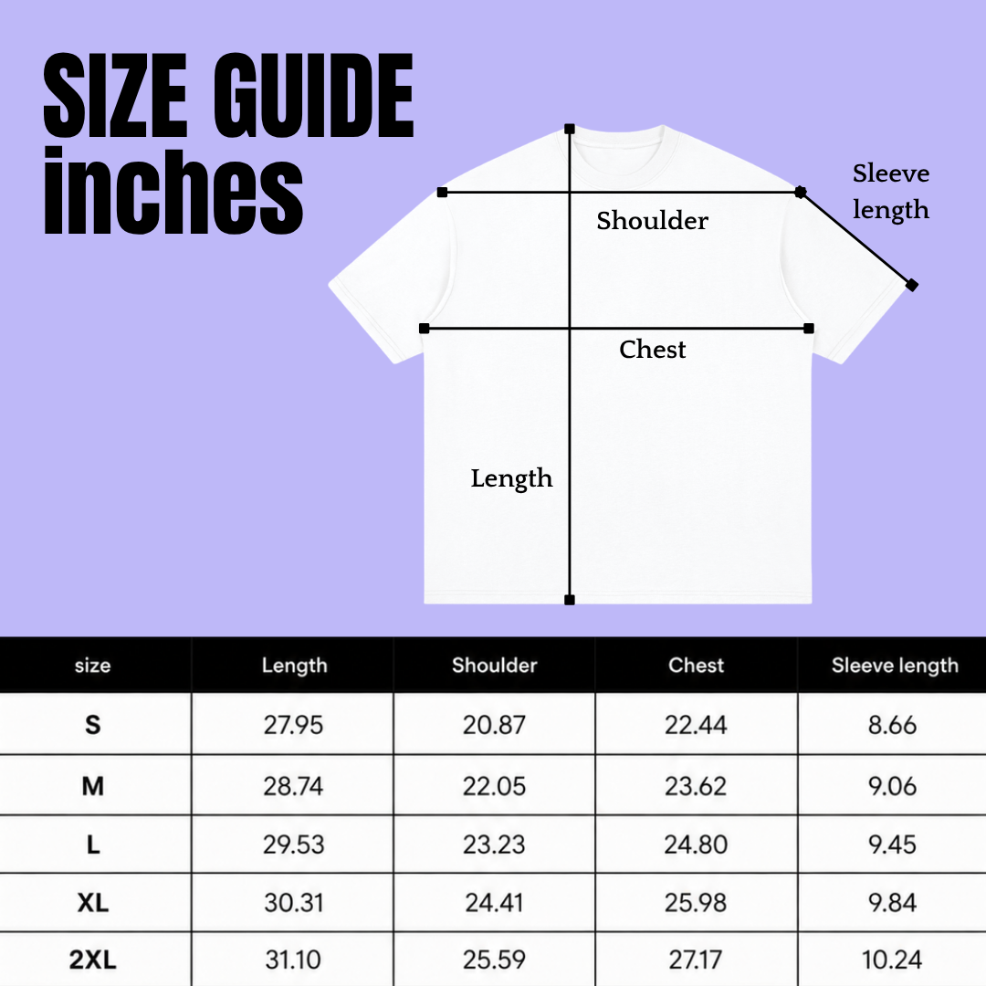 Size guide (inches)