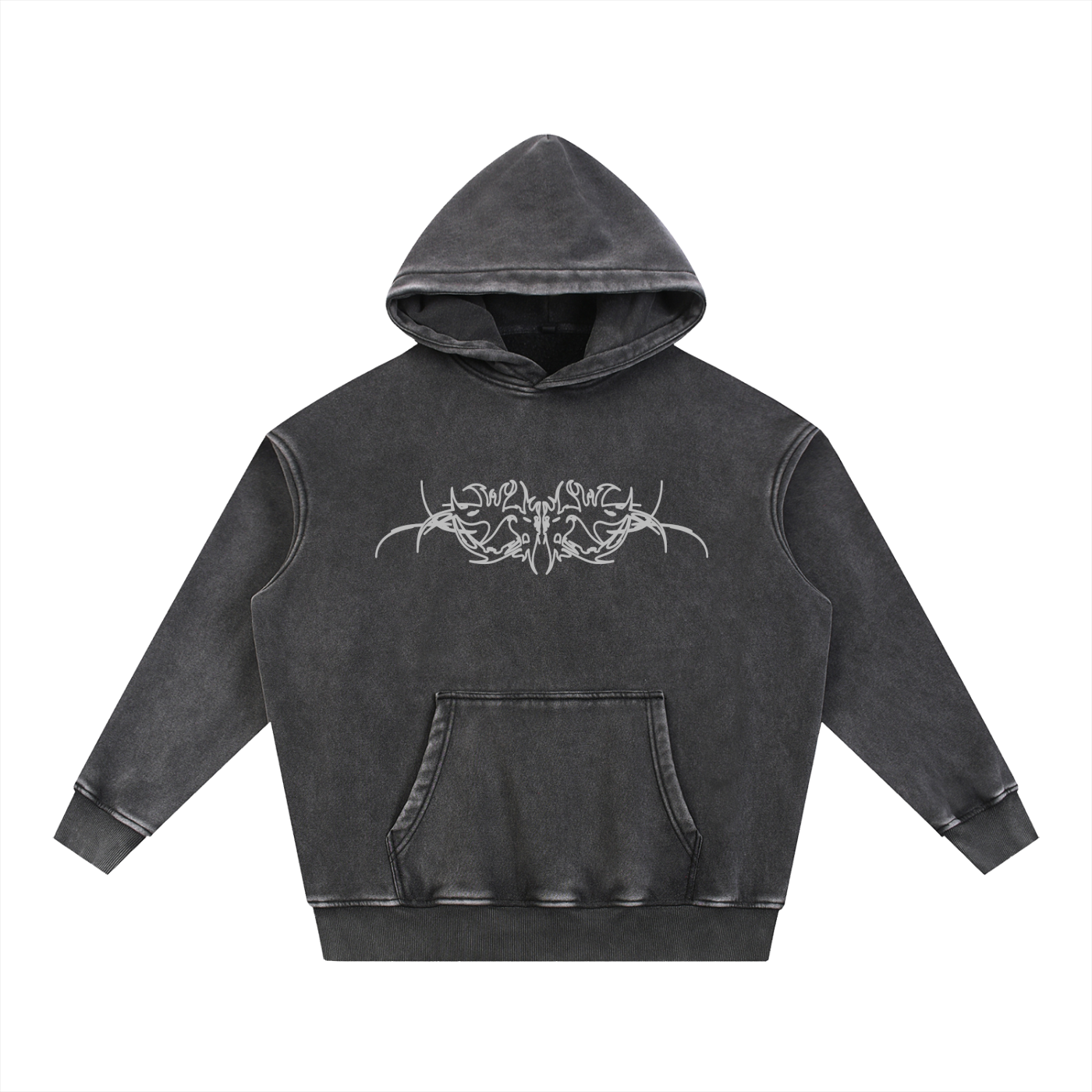 Lunar Bass World Grey Washed Hoodie